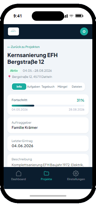 PROSERV-O App – Projekt-Info